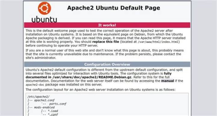 Apache default page