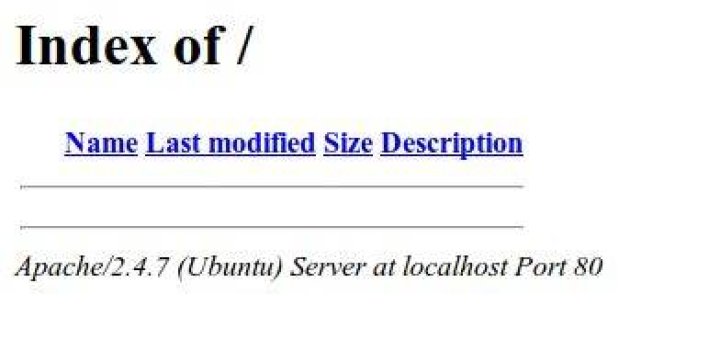 Apache index listing