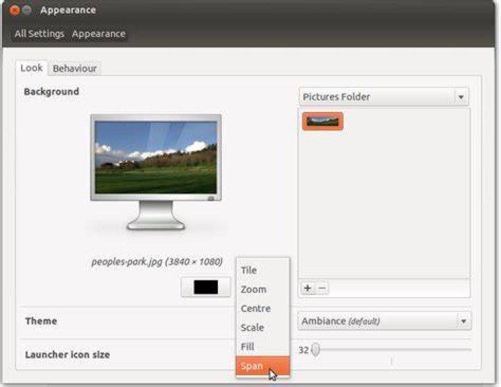 Appearance options - span