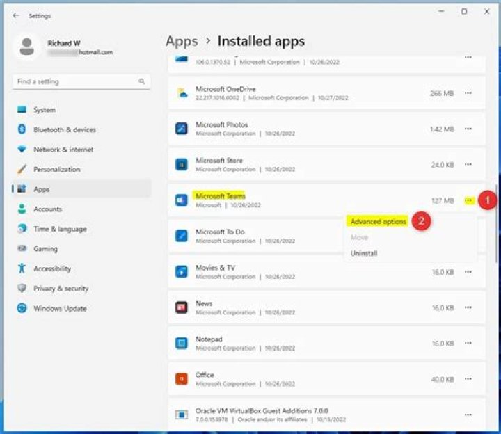 Background Apps Option