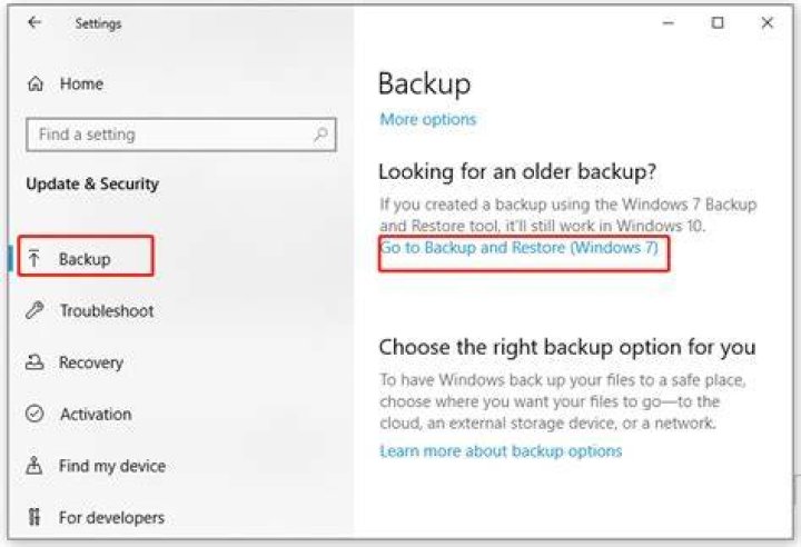 backup and restore profile