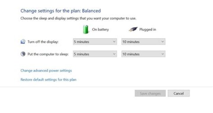 Balanced power plan