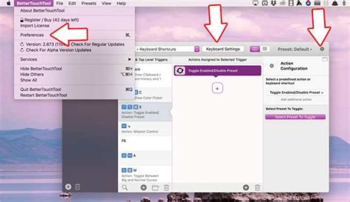 BetterTouchTool Settings