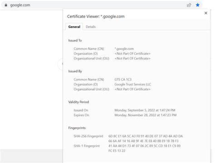 browser certificate