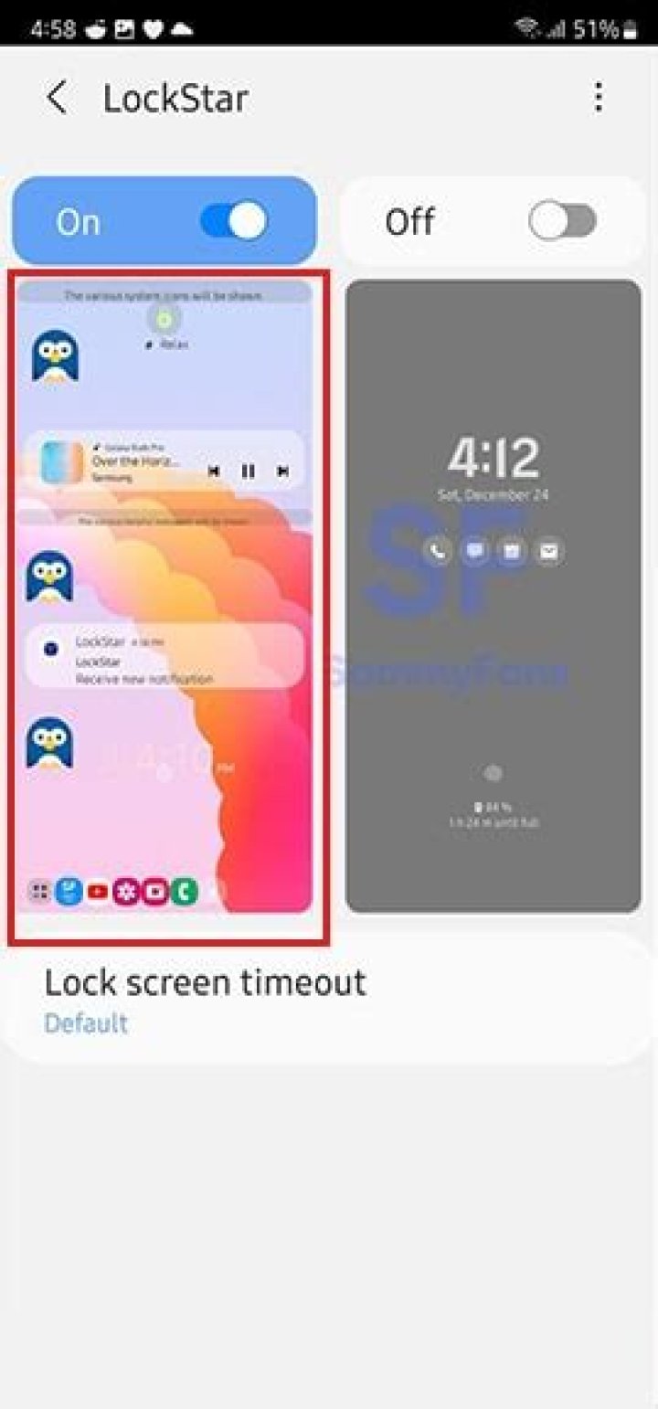 Click on the lock
