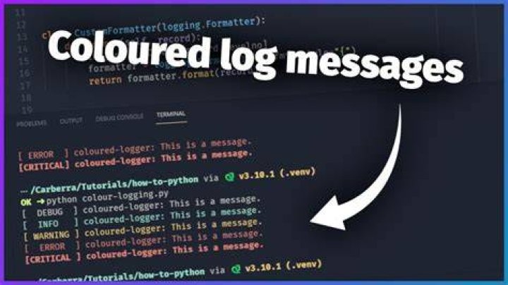Colorlog output