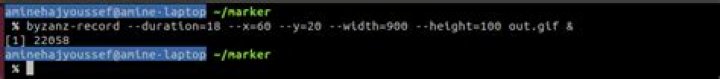 commandline marker