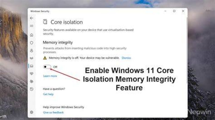 Core Isolation - Memory integrity Screenshot