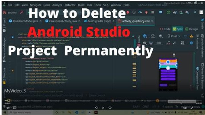 Delete Android Studio Project
