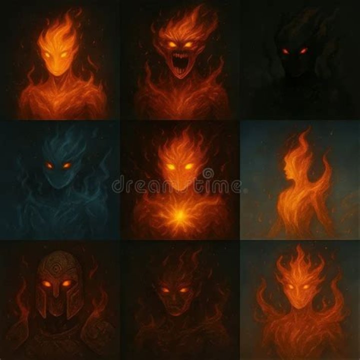 Enemy with fire elemental icon