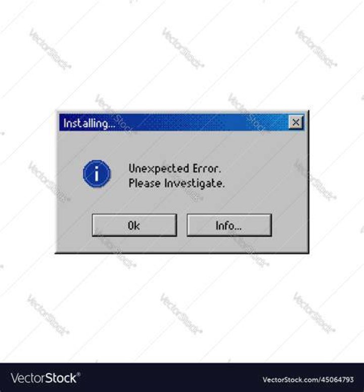 Error on the screen