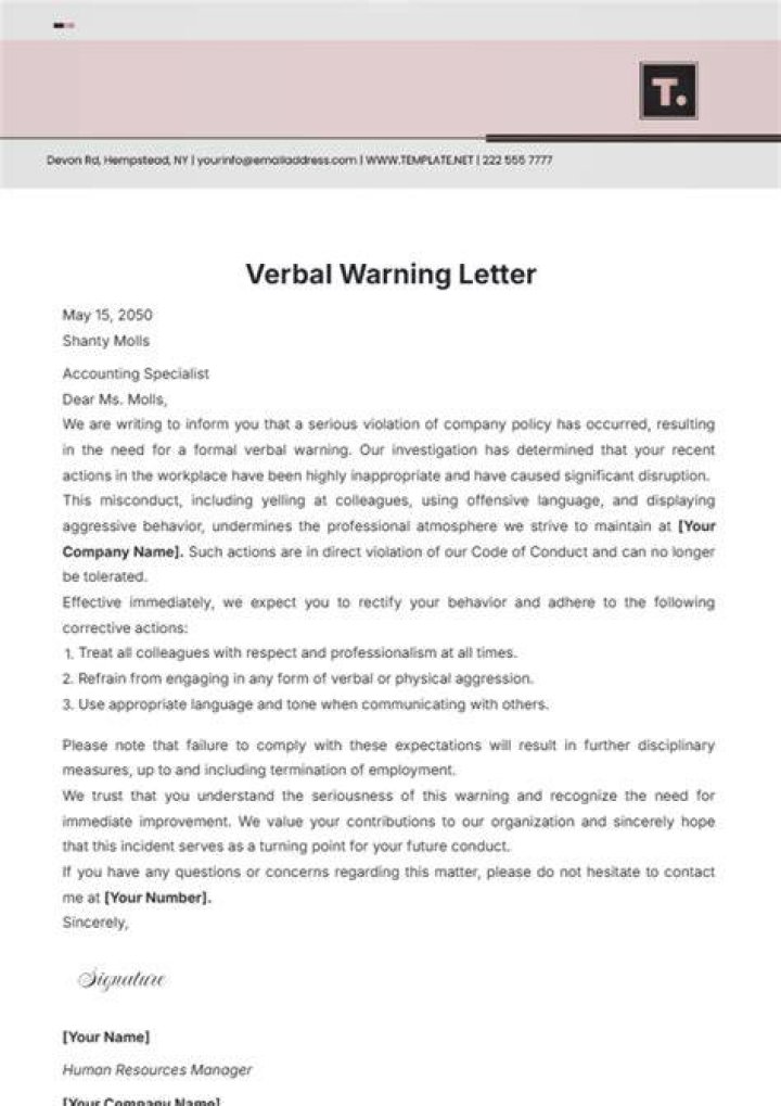 example of warning