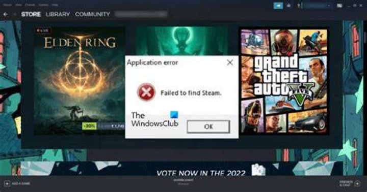 "Failed to find Steam" when starting
