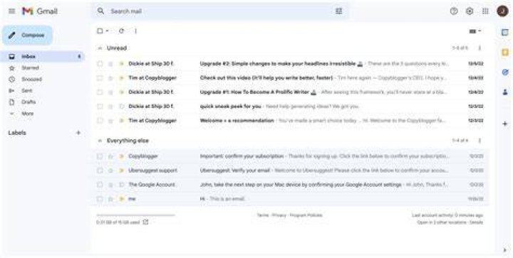 Find unread emails