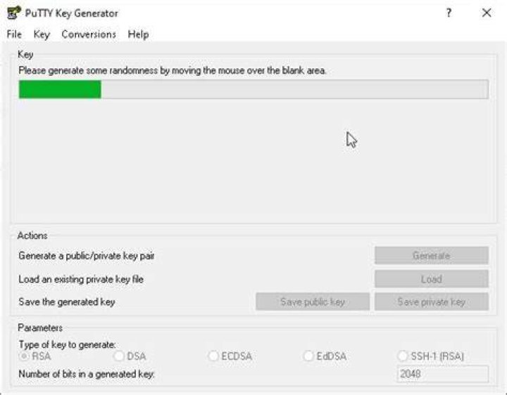 generating key with mouse input