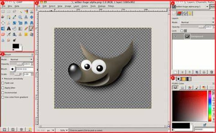GIMP main window
