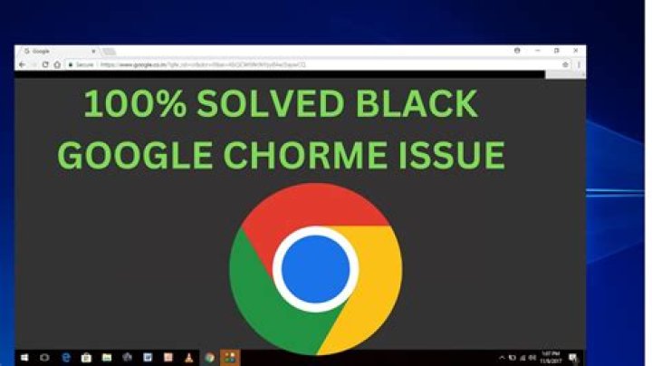 Google Chrome window with black region