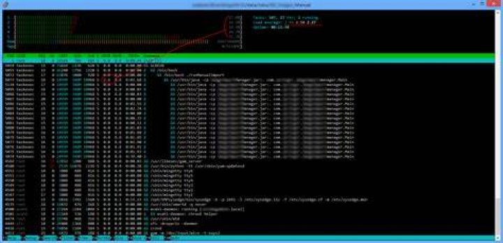 htop screen dump