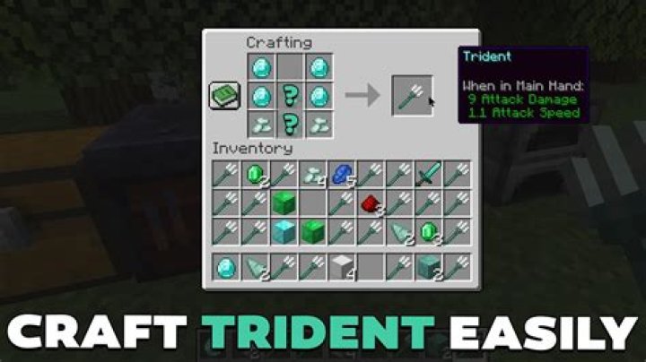 In Minecraft how do you make a trident?