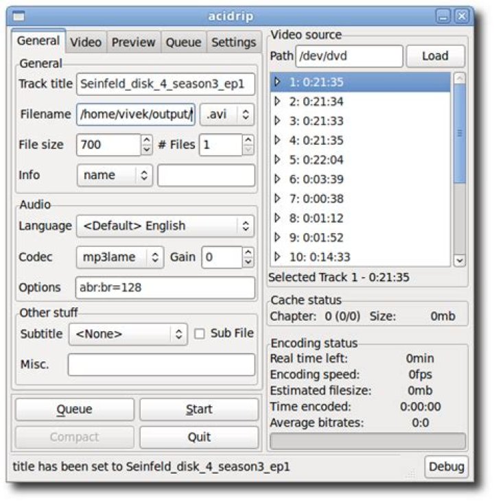 Install acidrip