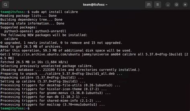 Install calibre
