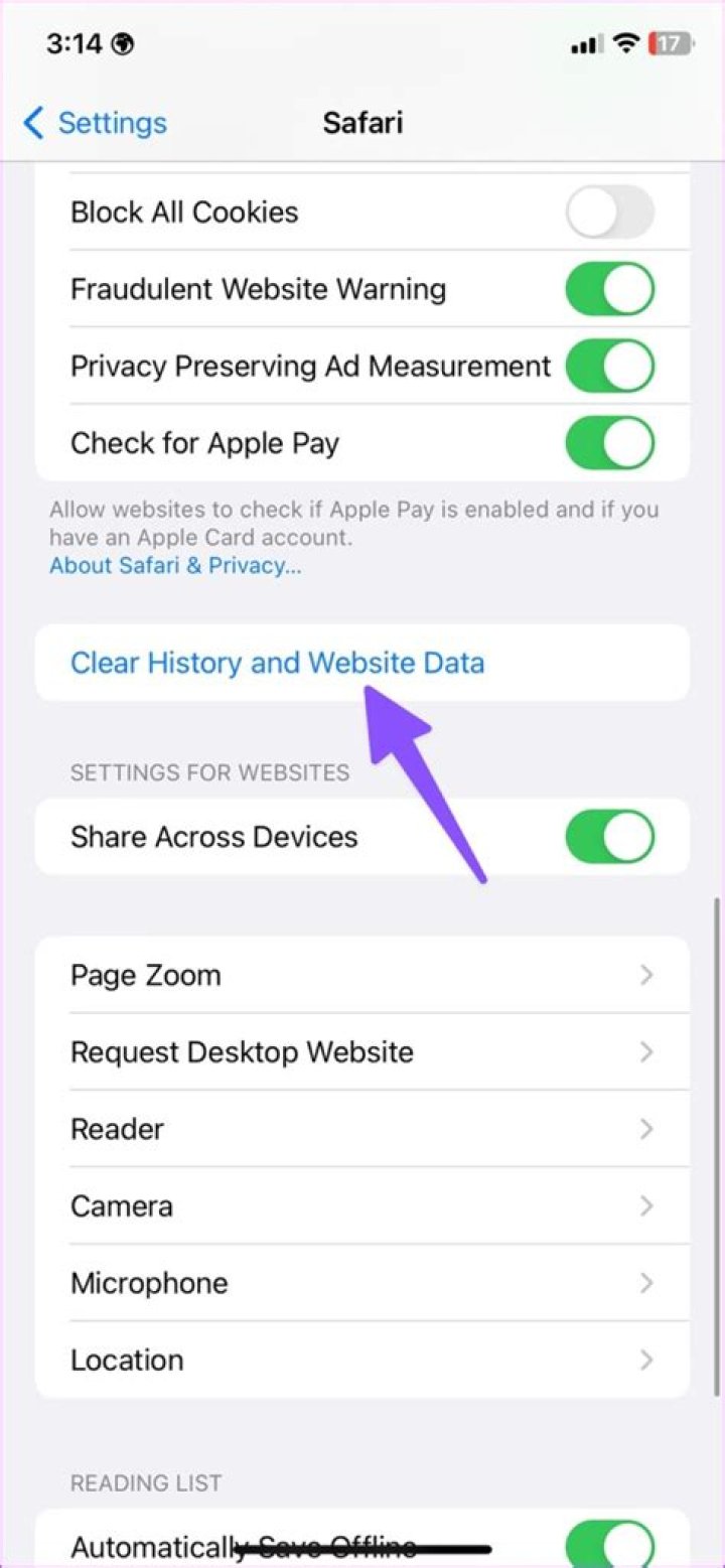 IOS Safari error message on my website