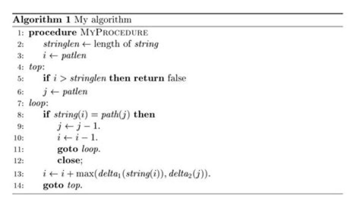 latex pseudo code