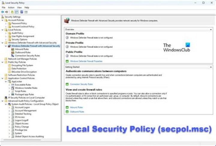 Local Security Policy Snap-In