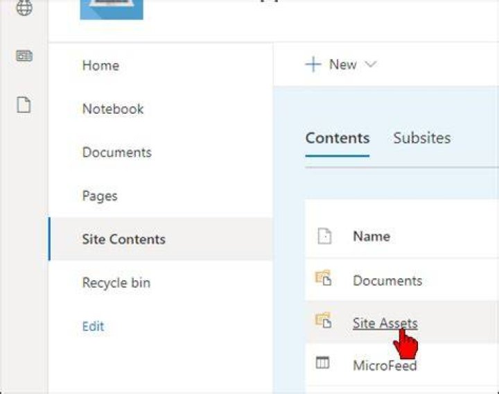 Locating OneNote notebook in Site Contents > Site Assets