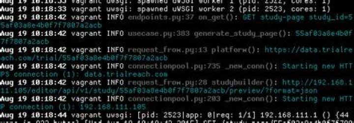 logfile with colored formatting