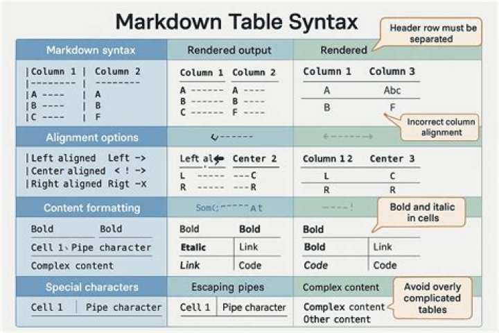 Markdown table two cells Latex Html mixed