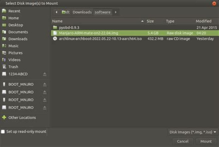 MATE Disk Image Mounter
