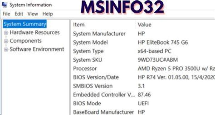 msinfo32 "Hyper-V - Virtualization Enabled in Firmware Yes"