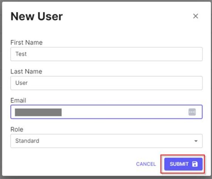 New User details