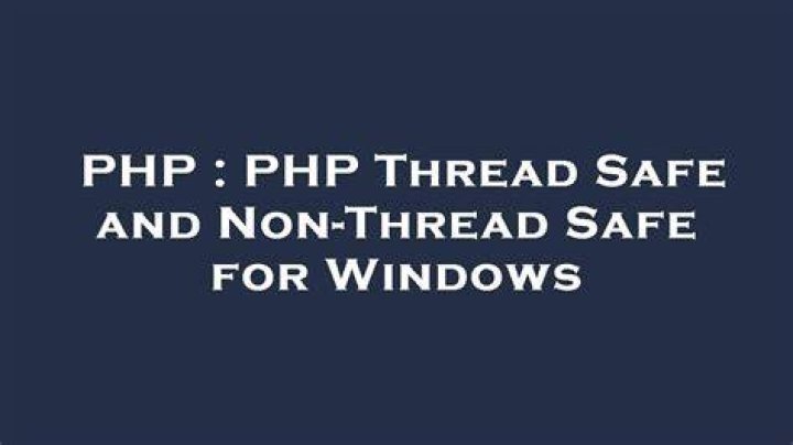 Not Thread safe