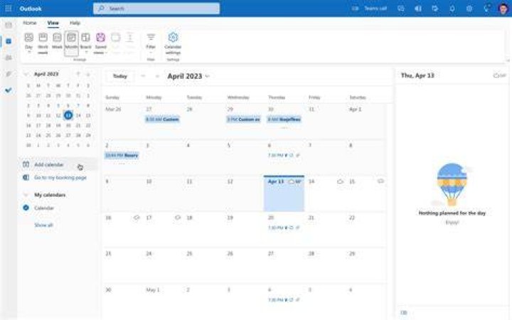 outlook calendar - 12/2016
