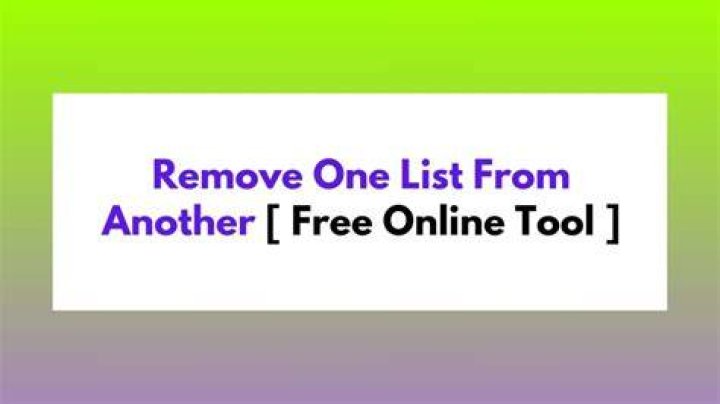 remove from list