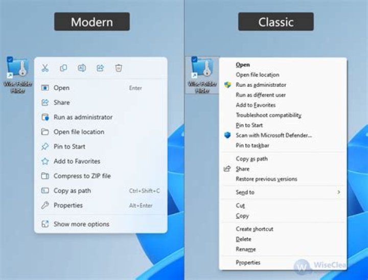 right click menu