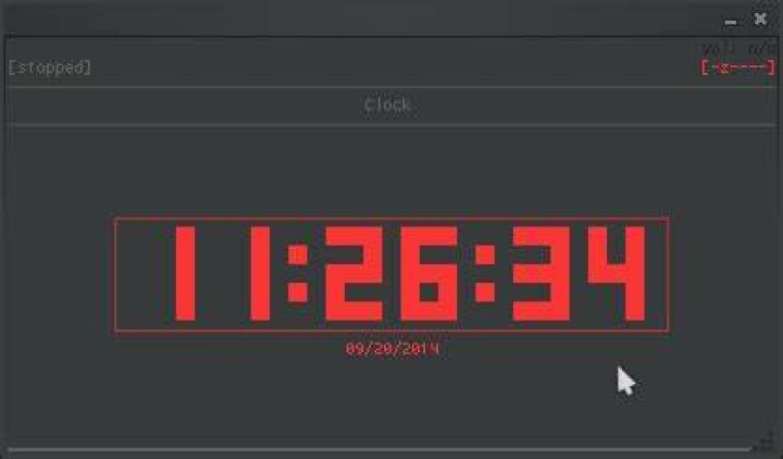 running clock in terminal before the command prompt
