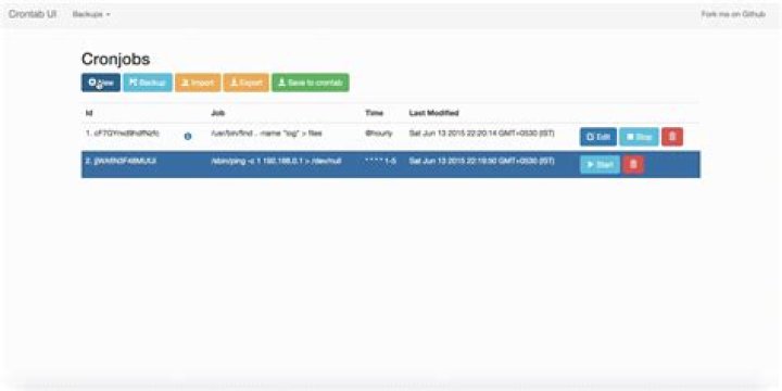 Sample Workflow of Crontab UI