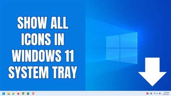System tray icons.
