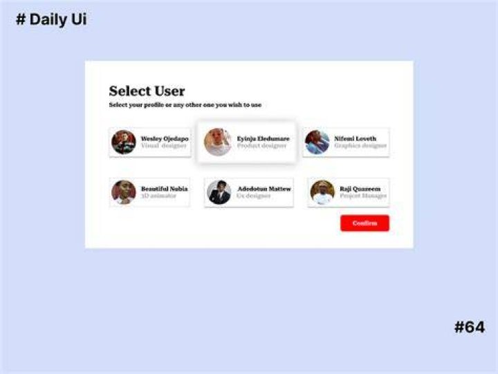 User selection