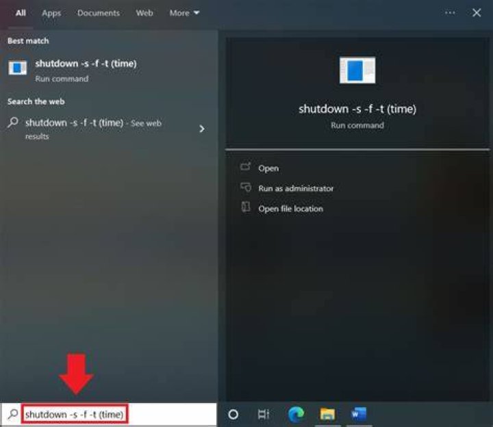 Windows 10 shutdown option