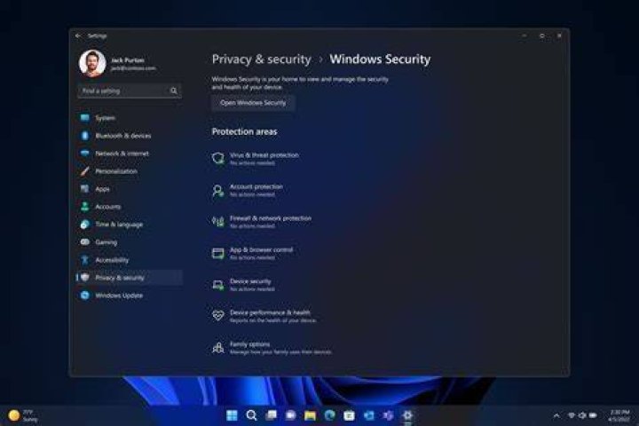 Windows Security screenshot