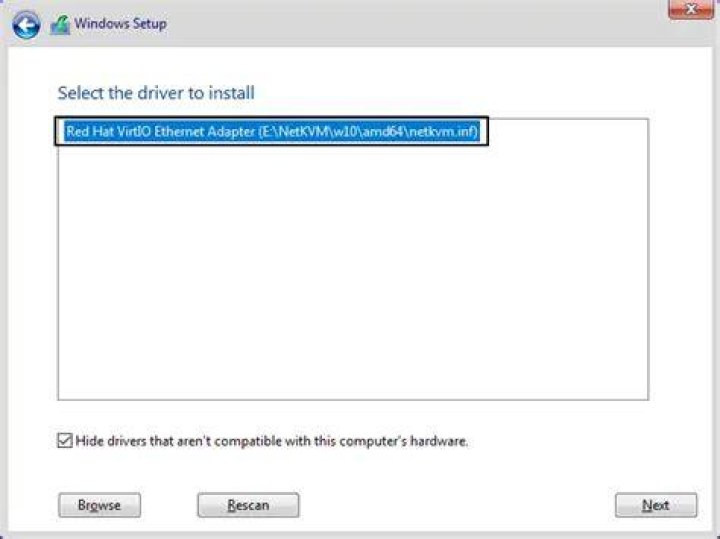 Windows VirtIO Network Driver